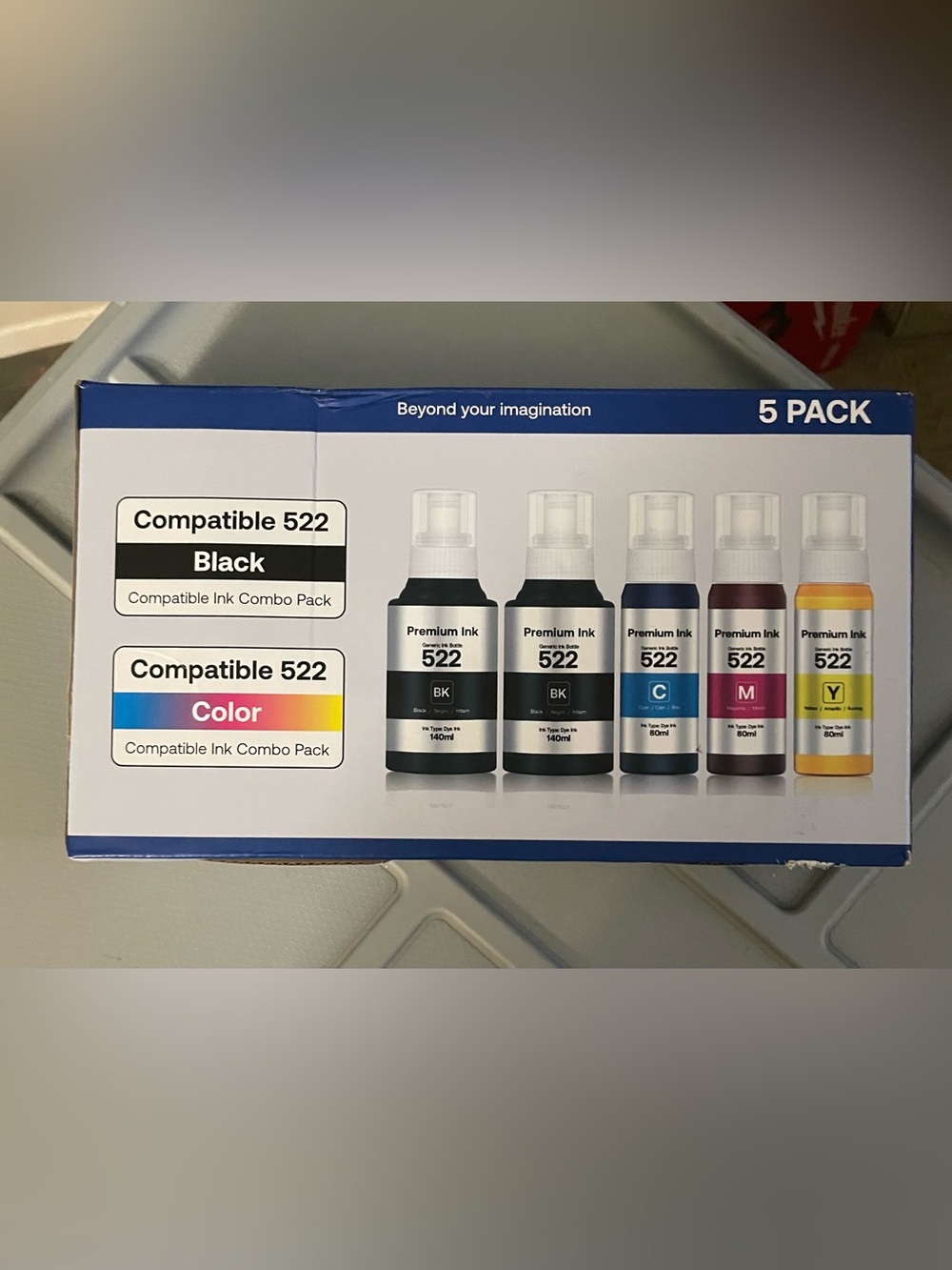Premium 522 Ink Bottle 5-Pack -